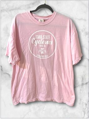 Comfort colors pink short sleeve Iowa State Cyclones tee size XL